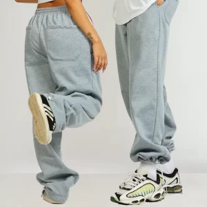 Calça Baggy Moletom Cinza