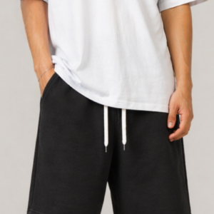 Bermuda Baggy Moletom Careca Preta