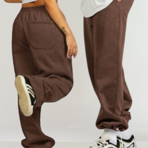 Calça Baggy Moletom Marrom